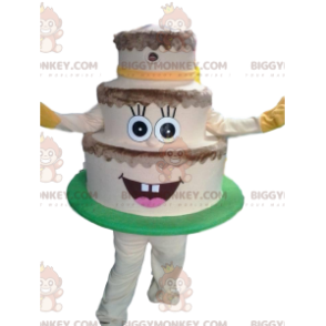 Costume de mascotte BIGGYMONKEY™ de gâteau crème à 3 étages -