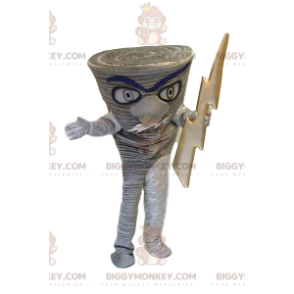 BIGGYMONKEY™ Costume da mascotte Tronco d'albero grigio con