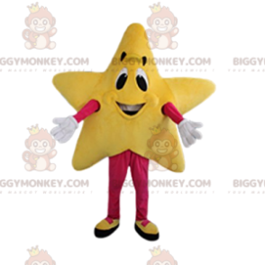 All Smiling Yellow Star BIGGYMONKEY™ maskottiasu -