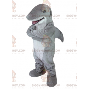 Gray and White Shark BIGGYMONKEY™ Mascot Costume –