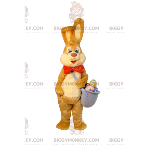 Costume de mascotte BIGGYMONKEY™ de lapin de Pâques avec un