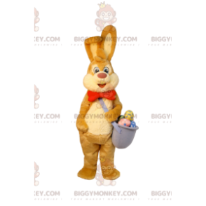 BIGGYMONKEY™ Costume da mascotte coniglietto pasquale con cesto