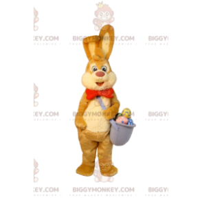 Disfraz de mascota de conejito de Pascua BIGGYMONKEY™ con cesta