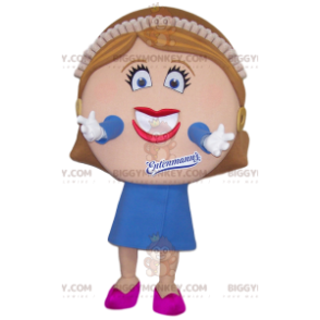 BIGGYMONKEY™ Mascot Costume of Flirtatious Lady with Oversized