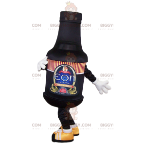 Traje de mascote de garrafa de cerveja preta BIGGYMONKEY™ –