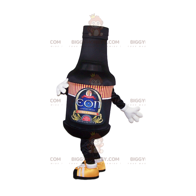 Costume da mascotte BIGGYMONKEY™ per bottiglia di birra nera -