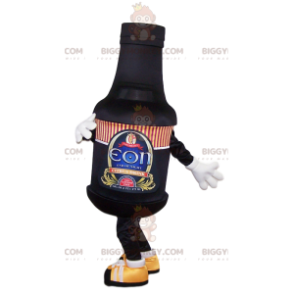 Schwarze Bierflasche BIGGYMONKEY™ Maskottchen-Kostüm -