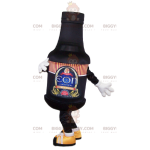 Traje de mascote de garrafa de cerveja preta BIGGYMONKEY™ –