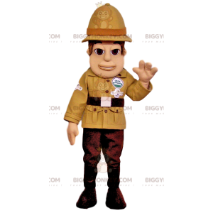 BIGGYMONKEY™ Mascot Costume of Sheriff i officiell gul och brun