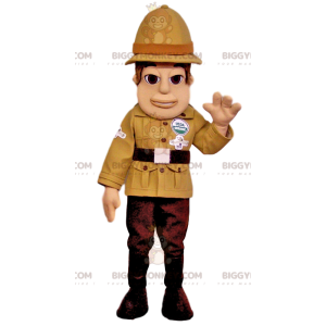 BIGGYMONKEY™-mascottekostuum van sheriff in officiële gele en