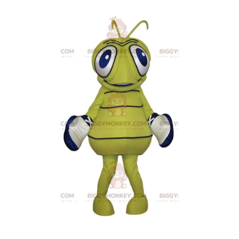 BIGGYMONKEY™ Mascot Costume Yellow Wasp With Big Blue Eyes -