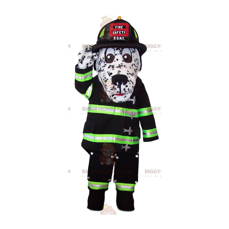 Costume de mascotte BIGGYMONKEY™ de dalmatien en tenue de