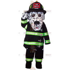 BIGGYMONKEY™ Mascot Costume Dalmatian In Firefighter Outfit –