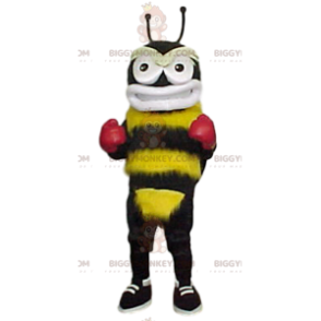 BIGGYMONKEY™ Mascot Costume Yellow & Black Bumblebee With