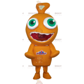 Roligt litet orange monster BIGGYMONKEY™ maskotdräkt -