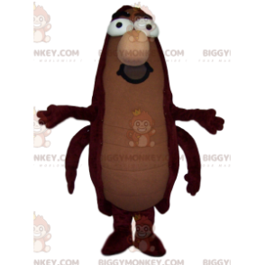 Brown Cockroach with Mustache BIGGYMONKEY™ Mascot Costume –