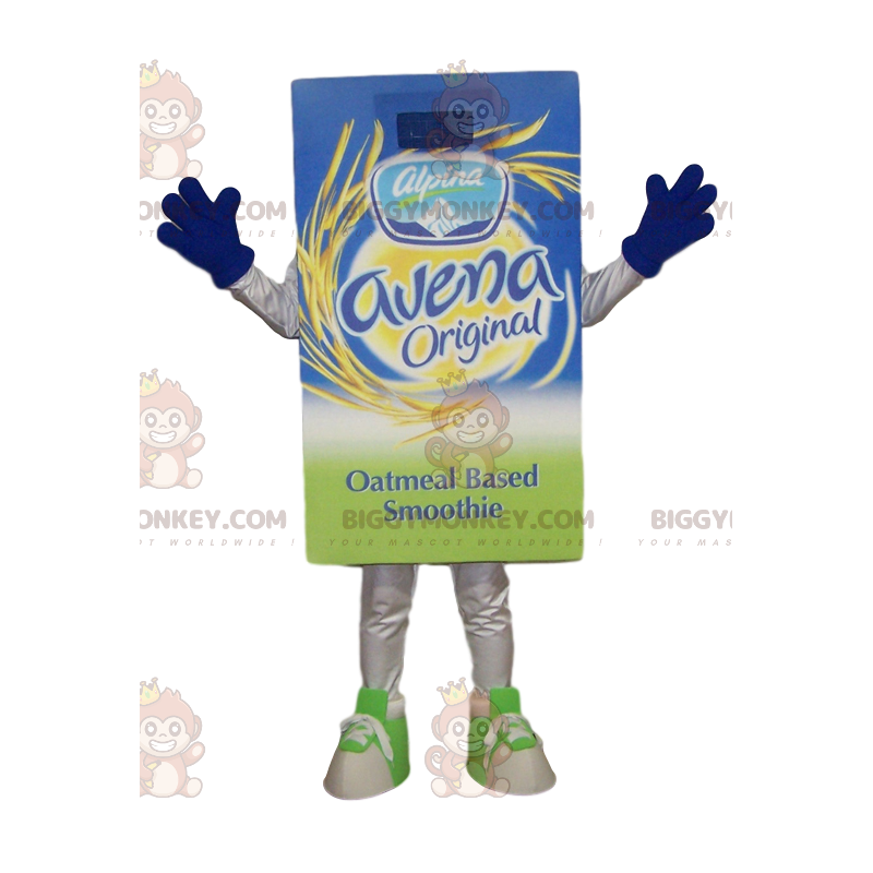 Costume de mascotte BIGGYMONKEY™ de bouteille verte et bleue -