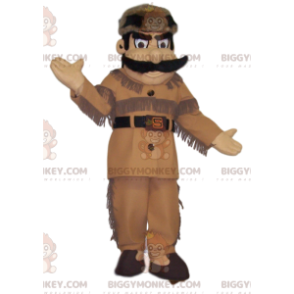 Costume de mascotte BIGGYMONKEY™ de trappeur avec sa toque en