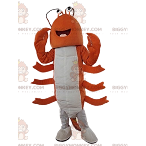 Costume da mascotte BIGGYMONKEY™ aragosta felice e favoloso -