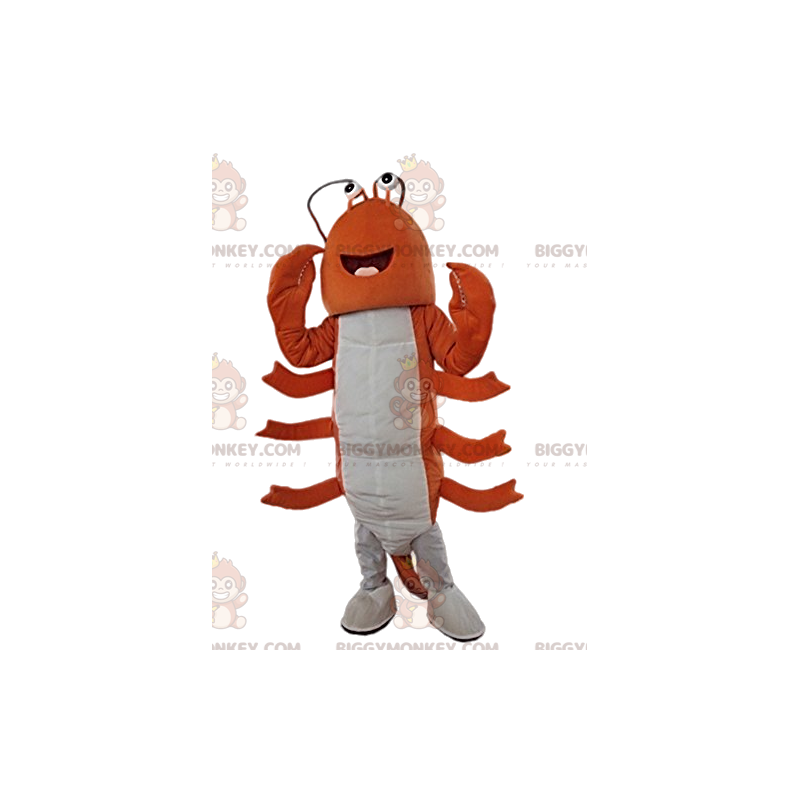 Costume de mascotte BIGGYMONKEY™ de homard joyeux et fabuleux -