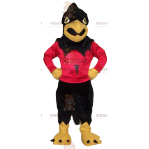 BIGGYMONKEY™ Disfraz de mascota Golden Eagle con camiseta roja