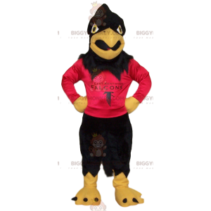 BIGGYMONKEY™ Golden Eagle -maskottiasu punaisella tukipaidalla