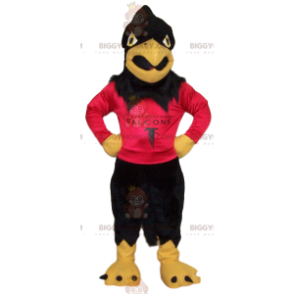 BIGGYMONKEY™ Golden Eagle Mascot-kostume med rød