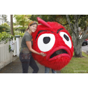 Giant Cherry Hairy Monster BIGGYMONKEY™ Mascot Costume –