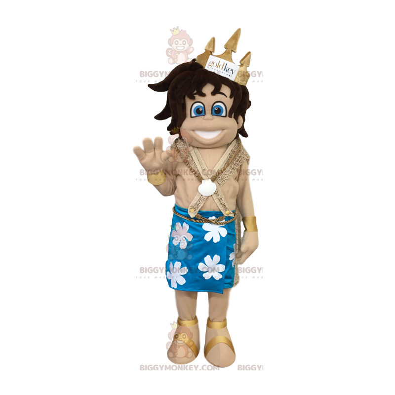 Hawaiian Prince BIGGYMONKEY™ Mascot Costume in Traditional