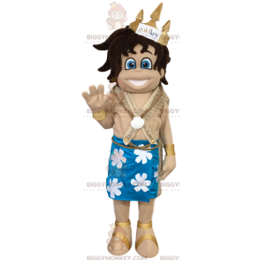 Hawaiian Prince BIGGYMONKEY™ maskotkostume i traditionel kjole