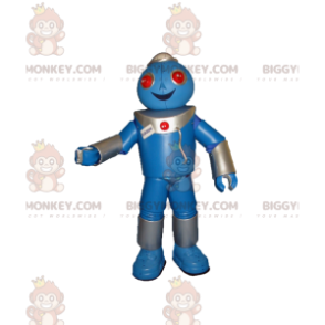 Costume mascotte BIGGYMONKEY™ robot blu molto allegro -