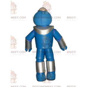 Bardzo wesoły kostium maskotki niebieskiego robota BIGGYMONKEY™