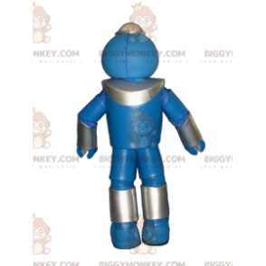 Costume de mascotte BIGGYMONKEY™ de robot bleu très joyeux -