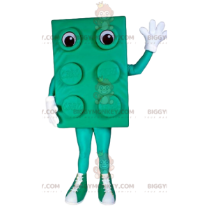 Costume de mascotte BIGGYMONKEY™ de Bloc vert avec de grands