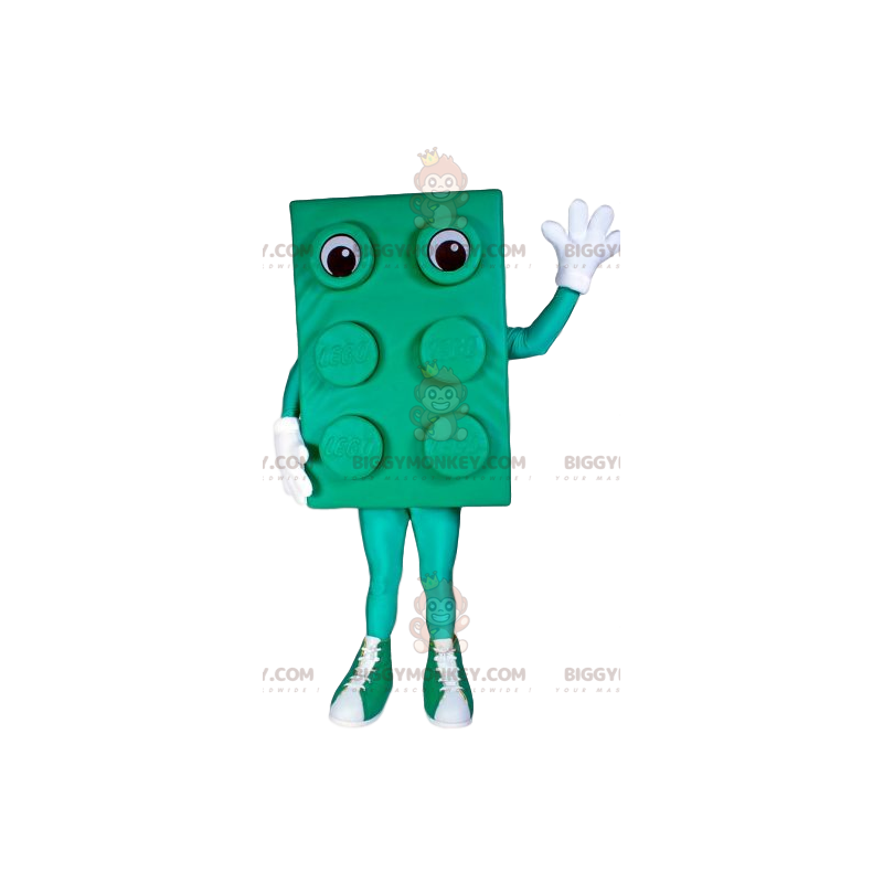 Green Block Big Eyes BIGGYMONKEY™ Mascot Costume –