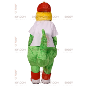 Traje de mascote de dinossauro verde BIGGYMONKEY™ com camisa de