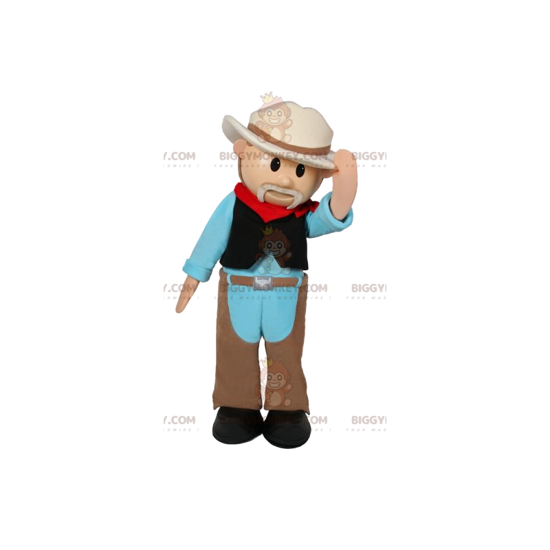 Farmer Cowboy Outfit BIGGYMONKEY™ Mascot Costume –