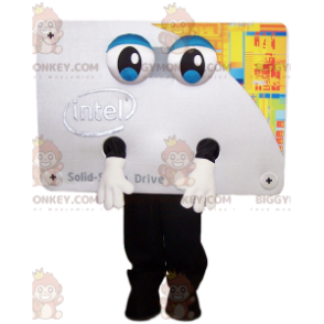 Gray Graphics Card Big Eyes BIGGYMONKEY™ Mascot Costume -