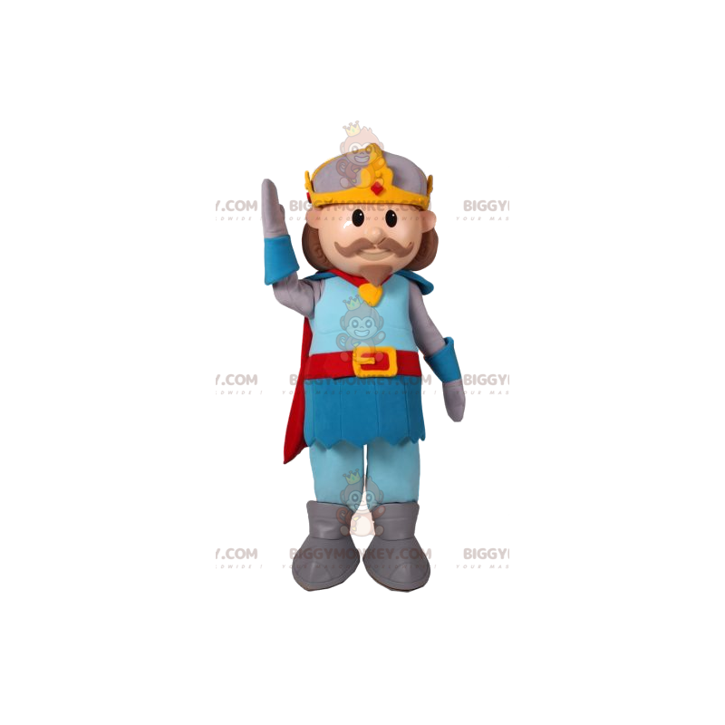 Costume da mascotte principe BIGGYMONKEY™ con bella corona -