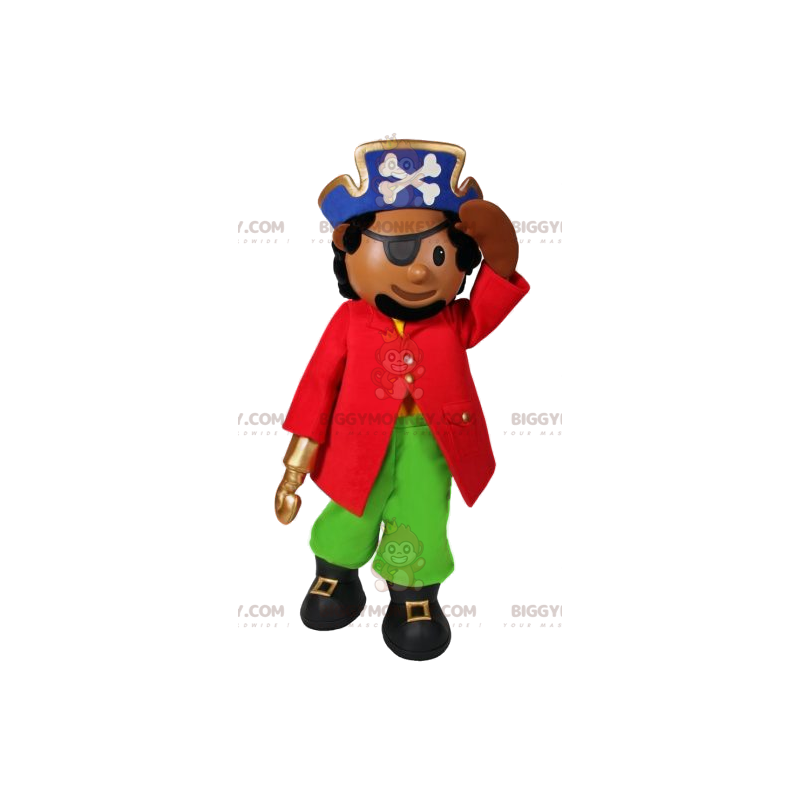 Traje de mascote de pirata BIGGYMONKEY™ com lindo terno e