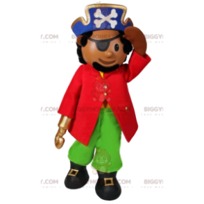 Traje de mascote de pirata BIGGYMONKEY™ com lindo terno e