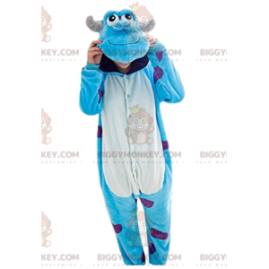 BIGGYMONKEY™ mascottekostuum van Sully, het turquoise monster