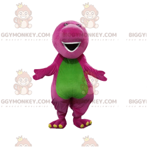 Costume de mascotte BIGGYMONKEY™ de dinosaure mauve et vert