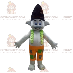 Grijze kabouter BIGGYMONKEY™ mascottekostuum met grappig kapsel