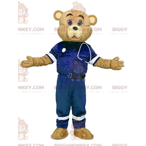 Costume de mascotte BIGGYMONKEY™ d'ours sable en tenue de