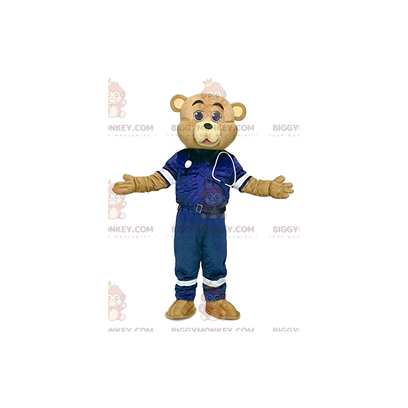 BIGGYMONKEY™ Mascot Costume Sand Bear In First Aid Outfit –