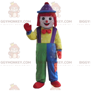 Clown BIGGYMONKEY™ Mascot Costume with Patchwork Suit –