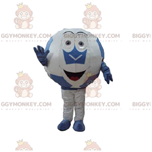 Costume de mascotte BIGGYMONKEY™ de ballon de football blanc et