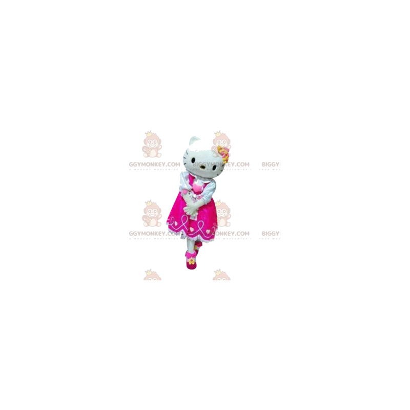 Hello Kitty BIGGYMONKEY™ mascot costume with fuchsia dress -