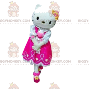 Hello Kitty BIGGYMONKEY™ Maskottchenkostüm mit fuchsiafarbenem